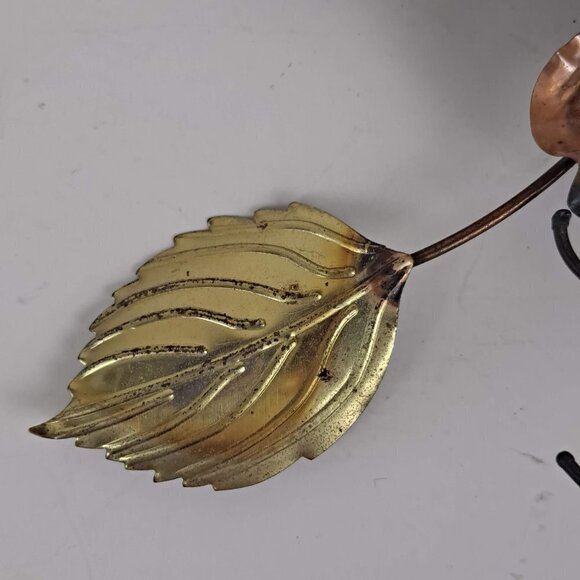 Copper & Brass Dogwood Flowers Wall Hangings Vintage Mid-Century Modern 4 Pieces - Picture 7 of 10